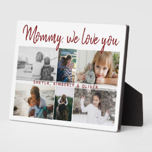 Mother with Kids and Family Mum 6 Photo Collage Plaque