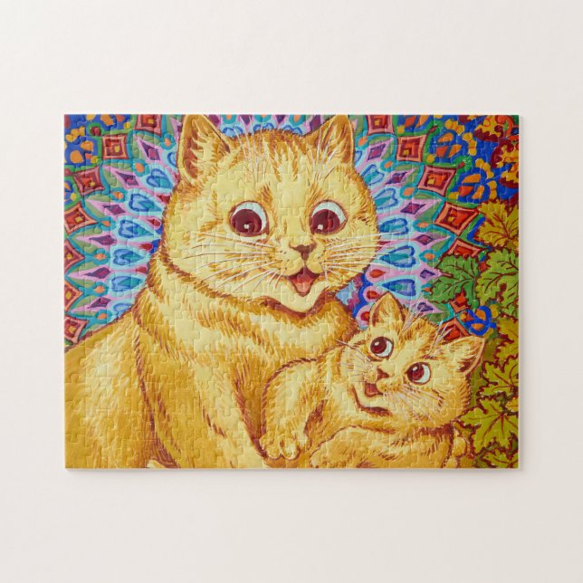 Mother with Kitten by Louis Wain Jigsaw Puzzle (Horizontal)
