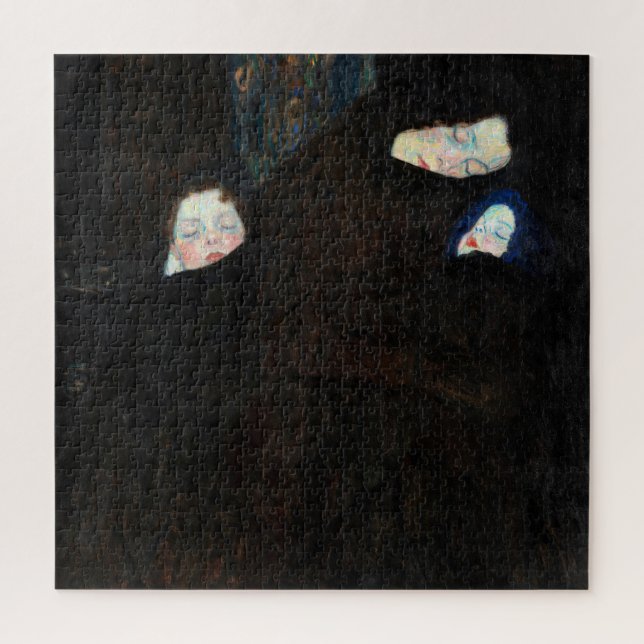 Mother with Two Children, Family by Gustav Klimt  Jigsaw Puzzle (Vertical)