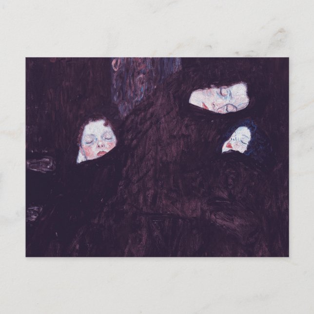 Mother with two children painting by Gustav Klimt  Postcard (Front)