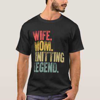 Mother Women Funny Gift T-Shirt Wife Mum Knitting