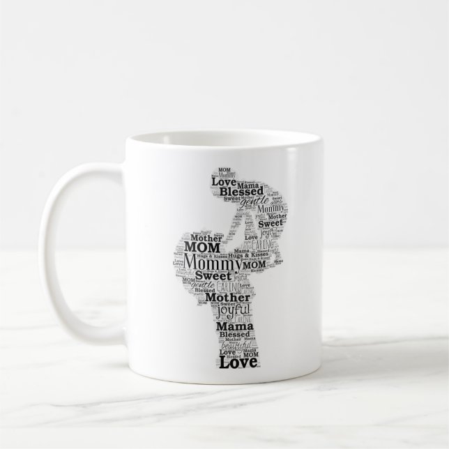 Mother Word Art  Coffee Mug (Left)
