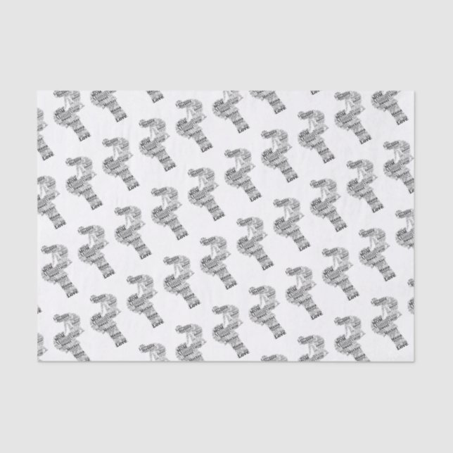 Mother Word Art Tissue Paper (Front)