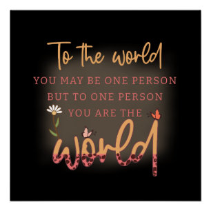 Mother You Are The World Poster