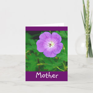 "MOTHER, YOU MADE IT LOOK EASY" PURPLE FLORAL MOTH CARD