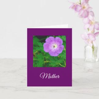 "MOTHER, YOU MADE IT LOOK EASY" PURPLE FLORAL MOTH CARD