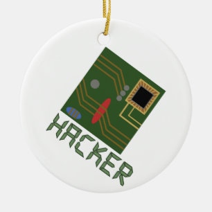 Motherboard Hacker Ceramic Tree Decoration