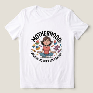 Motherhood Breathe In Calm Illustration Tri-Blend Shirt