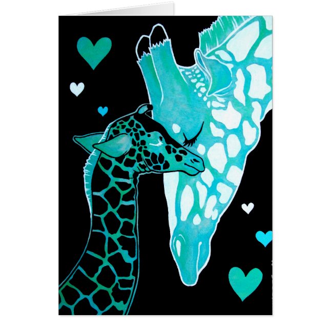 Motherhood: Giraffes Art Card (Front)