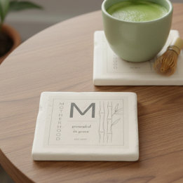 Motherhood Grounded in Grace Botanical Mom Stone Coaster