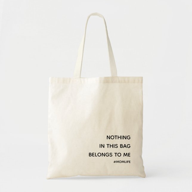 Motherhood Modern Minimalist Fun Slogan - Mum Life Tote Bag (Front)