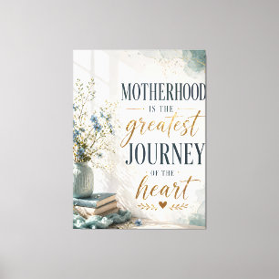 Motherhood Quote Canvas Wall Art Mother’s Day Gift