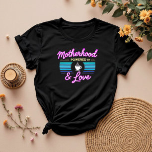 Motherhood Runs on Coffee and Love Funny Mum T-Shirt