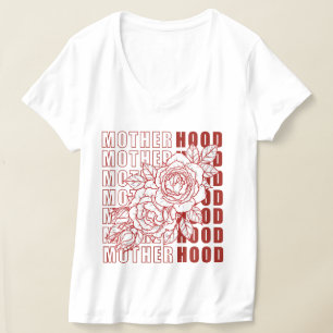Motherhood Shirt Vintage Rose Red Tattoo Floral
