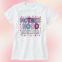 Motherhood Some Days I Rock It Purple Patterned