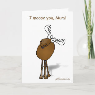 Mothering Sunday Moose Card