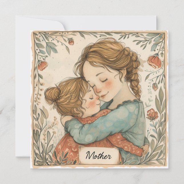 Motherly Bond: Affectionate Wishes Holiday Card (Front)