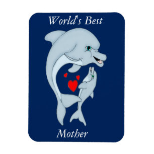 Motherly Dolphin Love Magnet