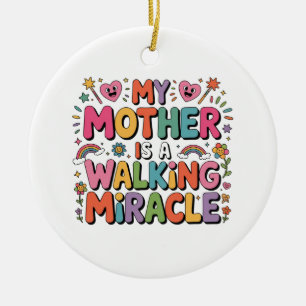 Mothers Are Angels Who Lift Us When Our Wings Ceramic Tree Decoration