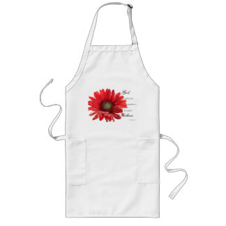 Mothers are Special Red Gerber Daisy Long Apron