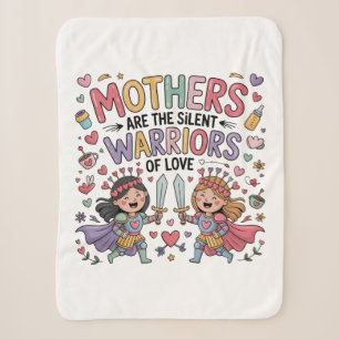Mothers Are The Silent Warriors Of Love Sherpa Blanket