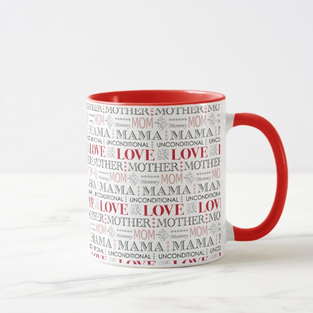 Mother's Birthday or Mother's Day Elegant Pattern Mug (Right)