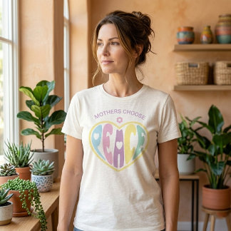 Mothers Choose Peace Heart Tri-Blend Shirt