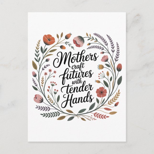 Mothers Craft Futures With Tender Hands Invitation Postcard (Front)