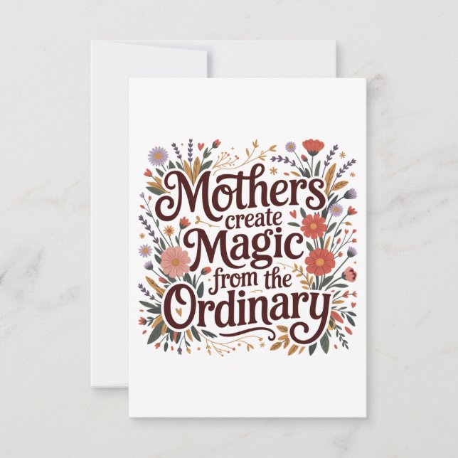 Mothers Create Magic From The Ordinary Invitation (Front)