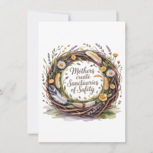Mothers Create Sanctuaries Of Safety Holiday Card