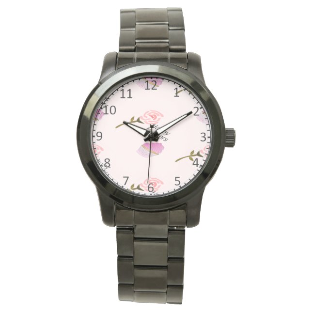 Mothers cup cake pink watch (Front)