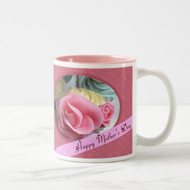 Mother's cupcake Two-Tone coffee mug (Right)