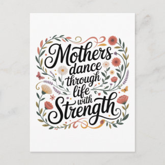 Mothers Dance Through Life With Strength Announcement Postcard