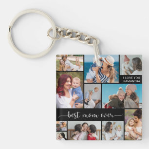 Mother's Day 11 Photo Collage Best Mum Ever  Key Ring