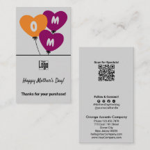 Mother's Day 3 Balloons Thanks for Your Purchase