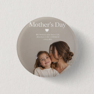 Mother's day  3 cm round badge
