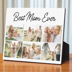 Mother's Day 6 Photo Collage Best Mum Ever  Plaque