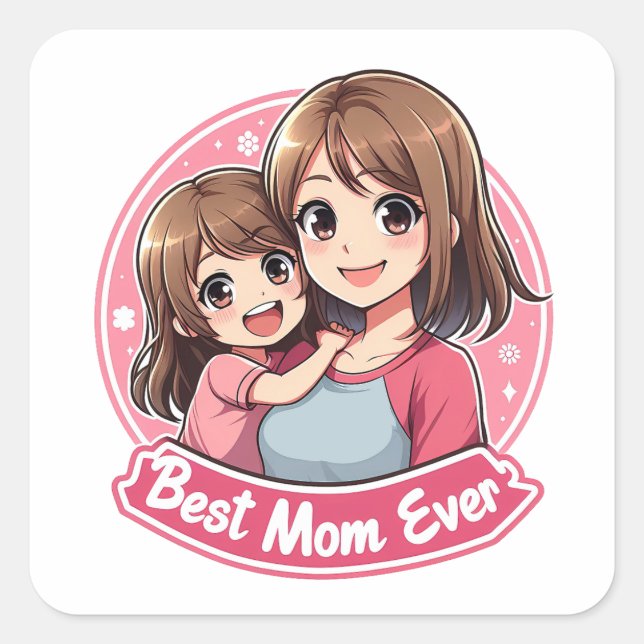 Mother's Day - A mother and her daughter Square Sticker (Front)