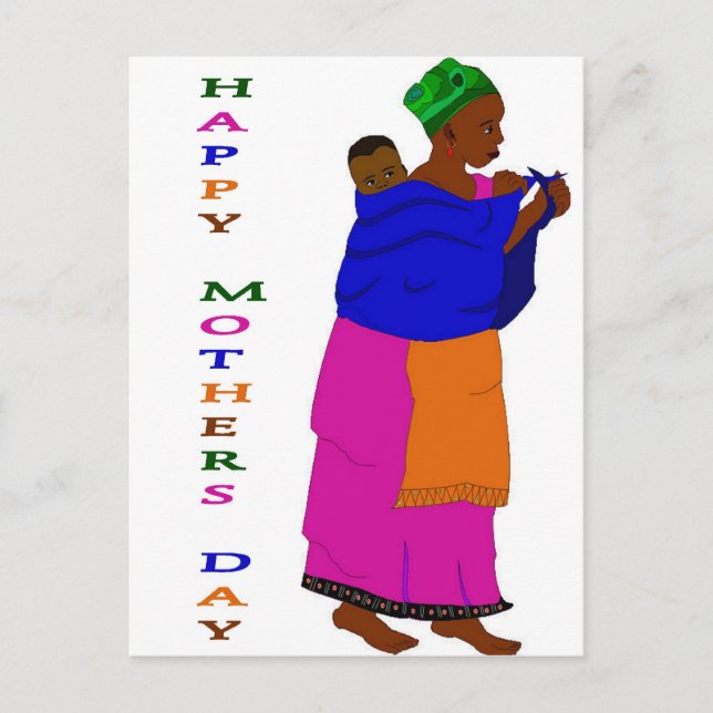 Mother's Day African Postcard (Front)