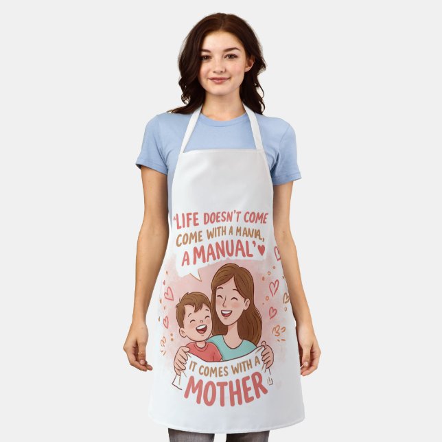Mother's Day Apron: No Manual, Just Mum's Love Apron (Worn)
