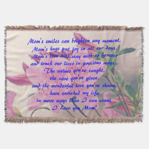 Mothers Day Azaleas Throw Blanket