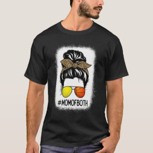 Mother's Day Basketball And Tennis Mum Of Both Mes T-Shirt