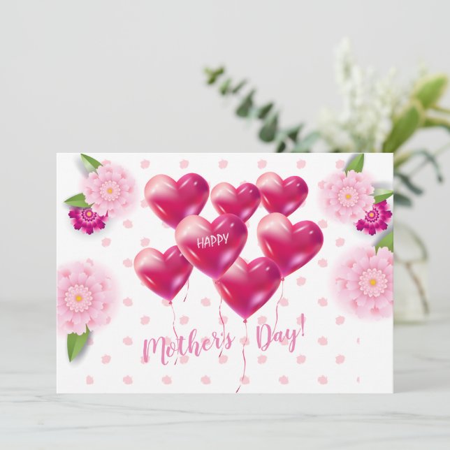 Mother's Day Beautiful Floral Ornament Decoration Save The Date (Standing Front)