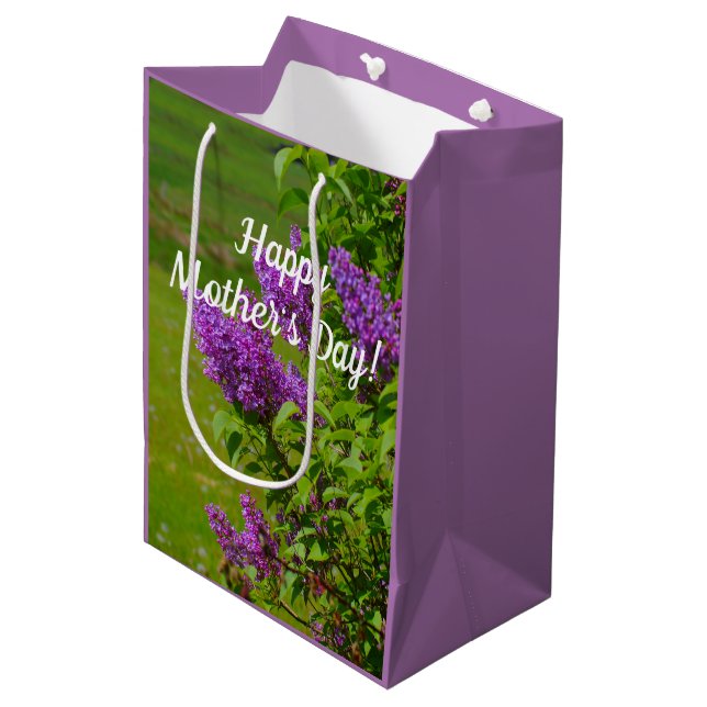 Mother's Day, beautiful lilacs, floral Medium Gift Bag (Front Angled)