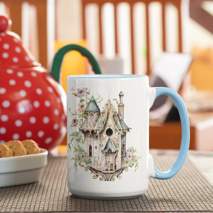 Mother's Day Beautiful Victorian Style Birdhouse  Coffee Mug