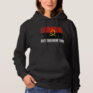 Mother's Day Best Girlfriend Ever Distressed Angol Hoodie