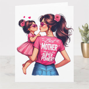 Mother's Day Best Mum2 Super Mum card
