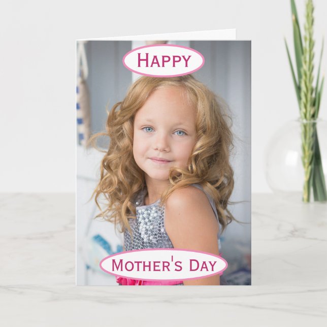 Mother's Day Best Mum Ever Kids Photo Card (Front)