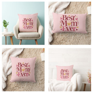 Mother's Day Best Mum Ever Lumbar Cushion