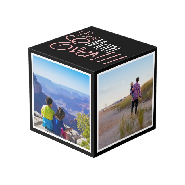 Mother's Day Best Mum Ever Photo Cube (Front Angled)
